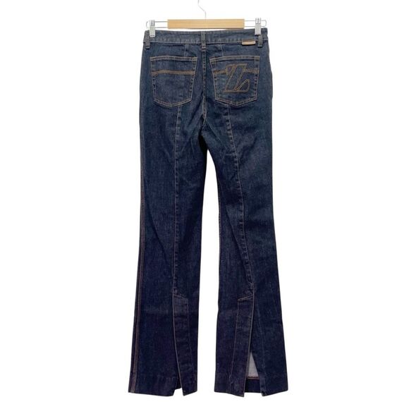 Zimmermann Concert Stiletto Jeans Women’s Size 28 Dark Denim Flare Leg Split Hem - Picture 3 of 16